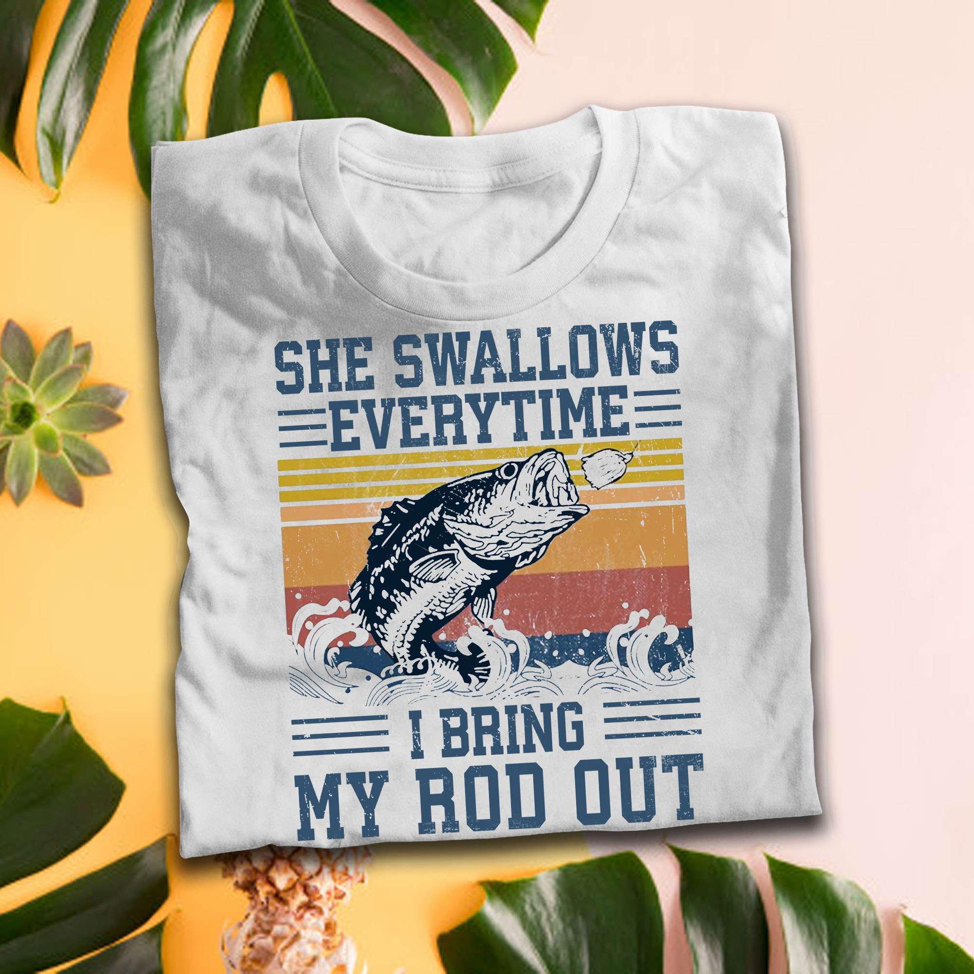 Fisherman Fisher Fishing Lovers T Shirt She Swallows Everytime I